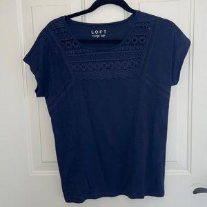 Loft Short Sleeve Navy Brand New With Tags Size S